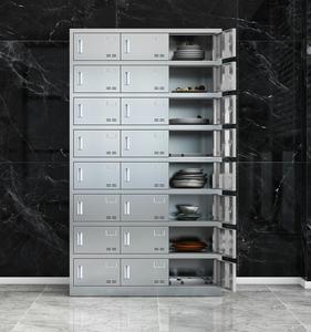 Armario de Almacenamiento Moderno de Acero Inoxidable con 63 Compartimentos, Cerradura con Llave, Armario Exterior Impermeable con Puertas, Garantía de 5 Años - Product Image 3