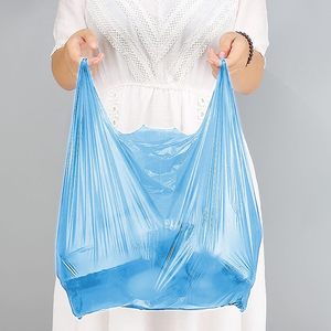 ถุงพลาสติก HDPE แบบเสื้อยืด ใช้แล้วทิ้ง สำหรับใส่ของช้อปปิ้งในซูเปอร์มาร์เก็ต ใช้ในครัวเรือน ใส่ขยะ ผลิตจากโรงงาน - Product Image 4