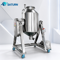 Mélangeur à tambour électrique automatique en acier inoxydable SUS304 de qualité alimentaire avec agitateur à moteur 220V et chauffage pour poudres détergentes et produits chimiques