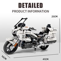 Moule Roi 23001 Gold Wing GL1800 Moto Creative MOC Modèle Assembler Building Block Briques Plastique Jouet Ensemble Enfants Garçon Cadeau