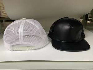หมวกสแนปแบคหมวกฮิปฮอปหนัง PU สีดำดีไซน์ตามสั่ง - Product Image 6