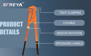Sfreya S562 Thụy Điển Ống cờ lê 90 ° kích cỡ khác nhau độ thẳng hàm Ống cờ lê ống nước cờ lê ống nước Công cụ và thiết bị - Product Image 3