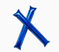 Lot de 2 bâtons de supporter en aluminium avec ballons, bruiteurs portatifs pour événements sportifs, concerts, fêtes de supporters de football et décorations
