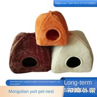 Coussin de couchage rond pour chat, moderne, doux, épais, mignon, luxueux, pour intérieur, petit et grand, lit-caverne pour animaux de compagnie, vente chaude