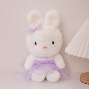 Đồ Chơi Thỏ Nhồi Bông Hình Thú Nhồi Bông Mềm Nhỏ Dễ Thương Cho Bé Gái Tai Thỏ Mềm Màu Hồng Mặc Váy Cổ Điển Màu Hồng - Product Image 3