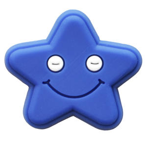 Accessoires de chaussures en PVC en forme d'étoile à cinq branches de dessin animé en gros, décoration amusante, <span class=keywords><strong>porte</strong></span>-<span class=keywords><strong>badge</strong></span> en caoutchouc souple - Product Image 6