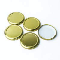 Couvercle à vis en métal étamé de 63 mm pour bocaux en verre, emballage alimentaire, fermeture personnalisée