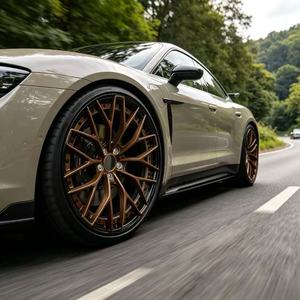 Nouvelle jante à rayons en alliage d'aluminium forgé en deux parties, finition chromée, pour Audi Tesla Model, jantes de voiture de tourisme en alliage à déport profond - Product Image 4