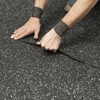 Tapis de sol de gym en gros d'usine, revêtement de sol 8 mm, tapis chinois pas cher, rouleau de tapis de sol en caoutchouc épais 15 mm pour salle de sport