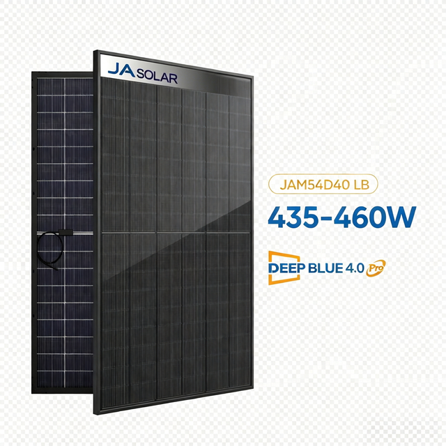 JA Solar All Black N-type Bifacial Double Glass Monocrystalline Solar Panel 430w 435w 440w 445w 450w 455w