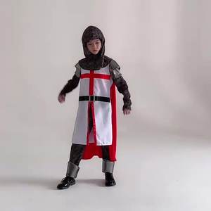 Templier médiéval chevalier croisé enfants Halloween livre jour jeu de rôle Cosplay Costume occidental - Product Image 1
