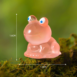 Hot Sell 14mm Glow in Dark Resin <strong>Frog</strong> <strong>Figures</strong> for Home Decorations Doll House Fairy Garden - Product Image 5