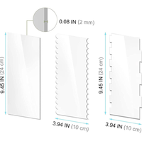 Kit de racloir, peigne en acrylique pour gâteaux à la crème, décoration lisse, 4 pièces, échantillon gratuit, personnalisé, 6 pièces