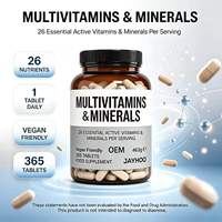 Multivitamines et Minéraux - 365 Comprimés Végétaliens - Approvisionnement d'un an - Soutien du Système Immunitaire - Multivitamines pour Adultes (Hommes et Femmes) de Qualité Alimentaire