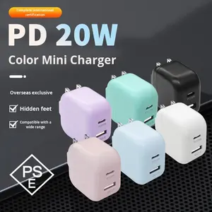 <span class=keywords><strong>Chargeur</strong></span> double port PD20W USB-C/USB-A à charge rapide, compatible avec les téléphones mobiles <span class=keywords><strong>Apple</strong></span> iPhone 17, tête <span class=keywords><strong>de</strong></span> charge Macaron - Product Image 2