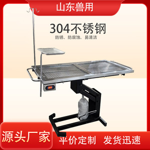 Table d'opération vétérinaire pour chats du Shandong, en acier inoxydable 304, réglable en hauteur par hydraulique, pour traitement en clinique vétérinaire - Product Image 2