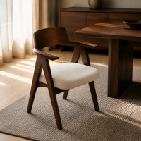 Fauteuil en bois avec dossier ergonomique rembourré en coton respirant, tissu personnalisé, empreinte de 580 mm x 495 mm, hauteur du dossier de 840 mm