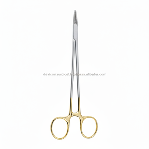 Soporte de aguja T.C Ryder de acero inoxidable manual de 6 pulgadas de alta calidad con base de instrumentos quirúrgicos de Clip liso recto de 1MM - Product Image 1