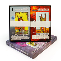 Boîte en papier personnalisée, écologique et durable avec couvercle et base pour jeu de cartes de tarot et guide, vente en gros