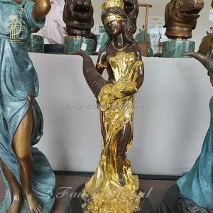 Statue en bronze de déesse de la couronne vintage européenne de couleur de taille personnalisée
