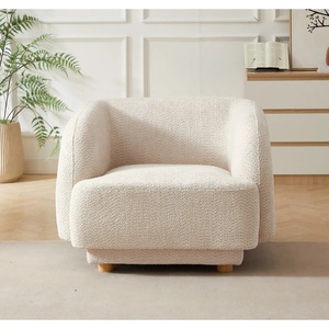 เก้าอี้พักผ่อนสไตล์คลาวด์ครีม ผ้าเชนิลล์ เก้าอี้โซฟาเดี่ยวสำหรับห้องนั่งเล่น ห้องนอน อพาร์ทเมนต์ เฟอร์นิเจอร์บ้านทันสมัย - Product Image 4
