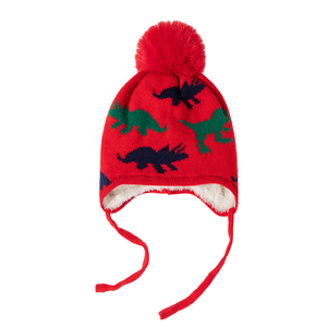 Vente en gros Hiver Mignon Dessin Animé Dinosaure <span class=keywords><strong>Jacquard</strong></span> Enfants Bonnet Cache-Cou Ensemble Doux Chaud Polaire Bonnet <span class=keywords><strong>Snood</strong></span> pour Enfants - Product Image 4