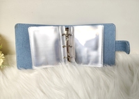 Mini-Album Taschenplaner-Einband 3-Ring-Ordner Denim-Stoff-Ordner