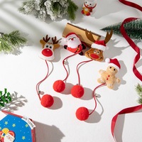 Snows Paws CT-026 Jouet pour chat de Noël amusant et écologique, peluche interactive en forme de boule avec clochette, pour soulager l'ennui