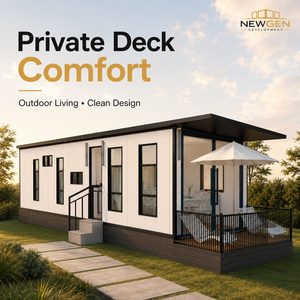 Casa Prefabricada Expandible NewGen Tiny Homes con Panel Sándwich de Acero, Terraza Privada y Espacio Exterior para Vivir al Aire Libre, Garantía de 5 Años - Product Image 1