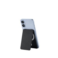 Support de téléphone portable magnétique pliable avec support de bureau, noir, avec coque transparente rabattable pour usage au bureau