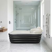 Spa gonflable se pliant de baquet chaud de réservoir de bain à haute densité pliable durable de PVC avec la couverture