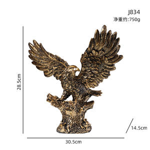 Vente en gros de résine artisanale style Art déco Aigle <span class=keywords><strong>Roc</strong></span> Ailes Sculpture bibelots pour la décoration de bureau Cadeau de pendaison de crémaillère Artisanat - Product Image 3