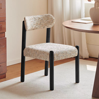 Chaise de salle à manger en bois MULIGNA, style nordique moderne minimaliste, fauteuil - Meubles de salle à manger durables pour l'intérieur, chaise de salle à manger pour usage domestique