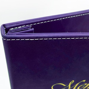 Menú de Cuero Morado de Alta Calidad, Libro de Menú con Cierre de Rosca, Menú de Cuero Plegable, Portamenús de Restaurante - Product Image 2