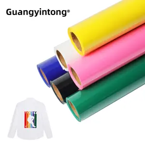 Guangyintong Hoge Dichtheid Warmteoverdracht Vinyl Custom Logo Ijzer Op Voor T-Shirts