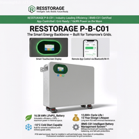 Batterie LiFePO4 Commerciale Murale Hybride CAN 51.2V 314Ah 16kWh pour Système Solaire Industriel avec Stockage d'Énergie