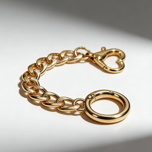 Llavero de Metal de Aleación, Mosquetón Redondo de Estilo Clásico, Colgante con Forma de Corazón, Accesorio para Joyería DIY - Product Image 1