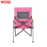 Chaise de jardin pliable légère en aluminium WOQI avec dossier et accoudoirs réglables, tissu Oxford, design moderne, mobilier d'extérieur