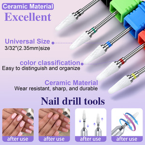 Têtes de fraises pour ponceuse à ongles, outil de suppression de gel UV, de coupe des cuticules et de traitement des peaux mortes, pour ponceuse à ongles électrique, manucure en salon - Product Image 2