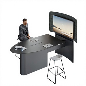 Bureau <span class=keywords><strong>de</strong></span> <span class=keywords><strong>conférence</strong></span> moderne <span class=keywords><strong>de</strong></span> haute qualité avec pieds en acier inoxydable et plateau peint, idéal pour atelier et salle <span class=keywords><strong>de</strong></span> réunion - Product Image 6