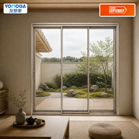 Puertas Corredizas de Partición de Aleación de Aluminio Modernas con Doble Acristalamiento y Aislamiento Térmico para Uso Interior