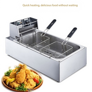 Commercial 12L <strong>Chip</strong> Frying Machine / New Restaurant Equipment Deep <strong>Fryer</strong> / Tornado Potato <strong>Chips</strong> KFC Chicken <strong>Fryer</strong> - Product Image 3