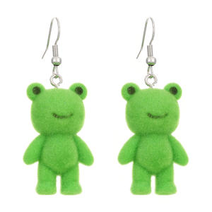 <span class=keywords><strong>Orecchini</strong></span> Pendenti a Forma di Rana in Resina Floccata, Divertenti e Creativi <span class=keywords><strong>Orecchini</strong></span> Tridimensionali a Forma di Animale - Product Image 6