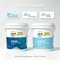 Revêtement liquide acrylique haute brillance de qualité supérieure pour peinture murale lavable et durable à texture pierre