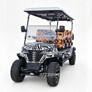 Voiturette de golf électrique 6 places à motif personnalisé, 4 roues, pour le transport dans les zoos et parcs d'attractions - Product Image 2