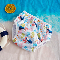 Happy Flute Taille Unique Réglable Couche de Bain Imperméable pour Bébé AWJ en Polyester Imprimé avec Maille Respirante