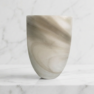 Shri Govind International Handmade Stone Tabletop Vase Irregular Shape Minimalist Design for Floral Display - Product Image 3