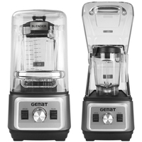 Blender de cuisine commercial, machine à smoothies, machine à milkshake, blender à jus de fruits professionnel, couvercle, 5+ vitesses, faible bruit