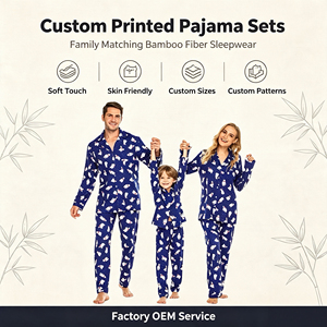 Vêtements assortis pour la famille OEM, tenues de soirée pour bébés filles et garçons, ensemble mère-père - Respirant, style Europe-Amérique, pyjama de Noël - Product Image 4