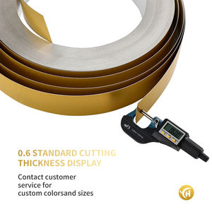 แถบตัวอักษรอะลูมิเนียมอัลลอยด์แบบขอบเดียว สีเงิน/ทอง/โรสโกลด์ ป้องกันน้ำ รุ่น 1000 ผิวขัดเงา - Product Image 3